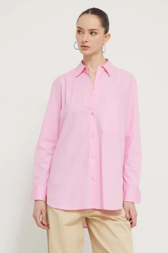 różowy HUGO koszula bawełniana