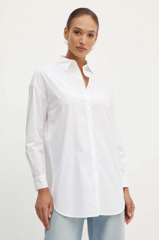 λευκό Βαμβακερό πουκάμισο Armani Exchange Γυναικεία