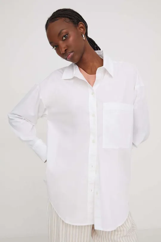 biały Abercrombie & Fitch koszula