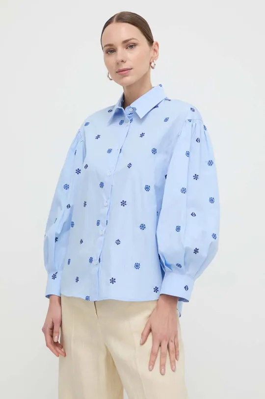 μπλε Βαμβακερό πουκάμισο Weekend Max Mara Γυναικεία