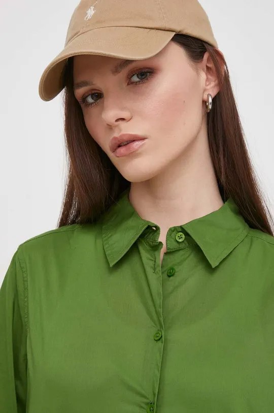 zielony United Colors of Benetton koszula bawełniana