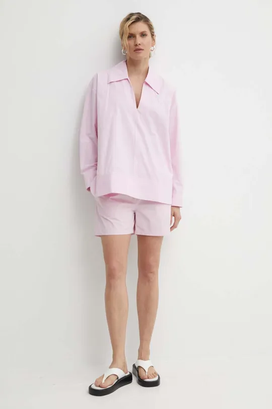 Résumé bluzka bawełniana VictoriaRS Shirt różowy