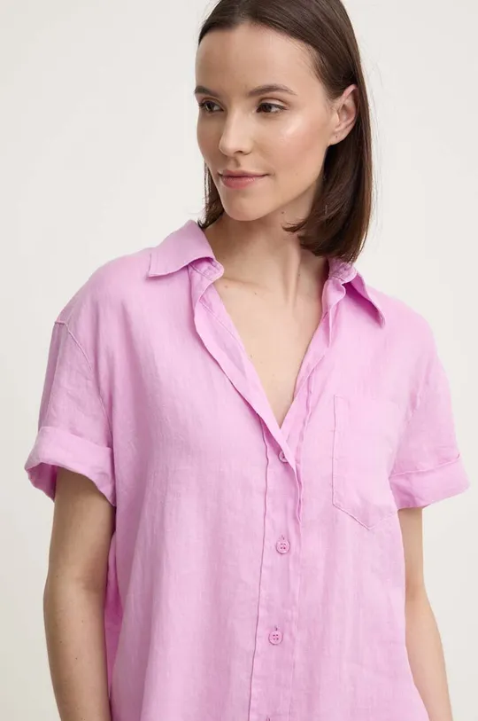 розовый Льняная рубашка Sisley