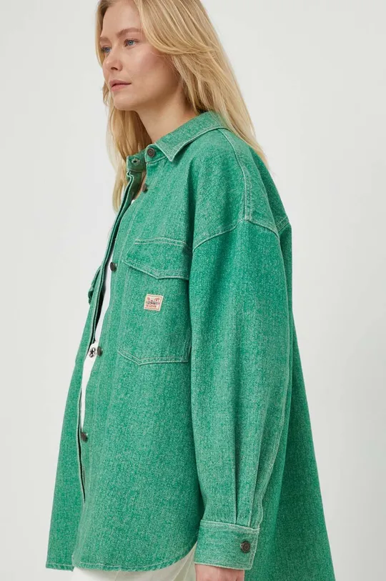 zielony American Vintage kurtka jeansowa
