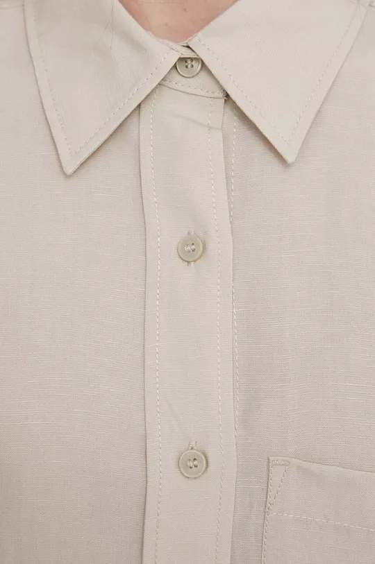 Košeľa s prímesou ľanu Calvin Klein Dámsky