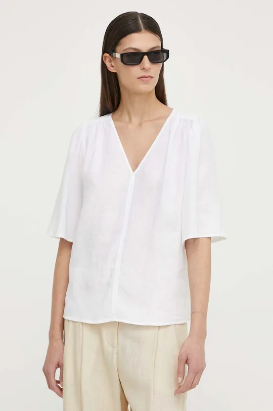білий Льняна блузка Marc O'Polo Жіночий