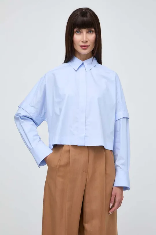μπλε Βαμβακερό πουκάμισο Ivy Oak Γυναικεία
