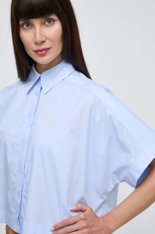 Βαμβακερό πουκάμισο Ivy Oak μπλε