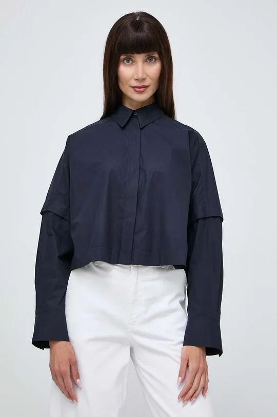 σκούρο μπλε Βαμβακερό πουκάμισο Ivy Oak Γυναικεία