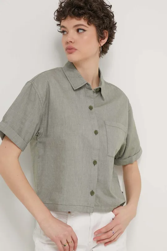 πράσινο Βαμβακερό πουκάμισο Vans Γυναικεία