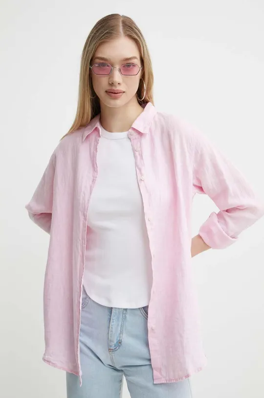 розовый Льняная рубашка Superdry Женский