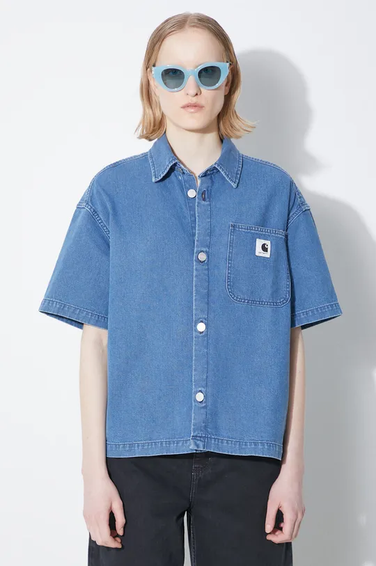 niebieski Carhartt WIP koszula jeansowa Lovilia Damski