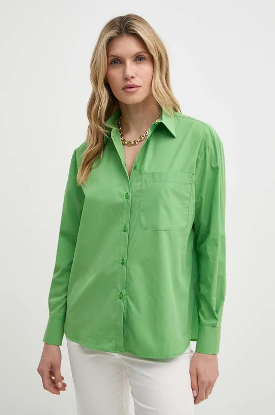зелёный Хлопковая рубашка MAX&Co. Женский