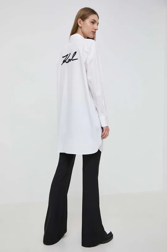 белый Хлопковая рубашка Karl Lagerfeld Женский