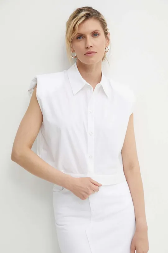 λευκό Βαμβακερό πουκάμισο Gestuz