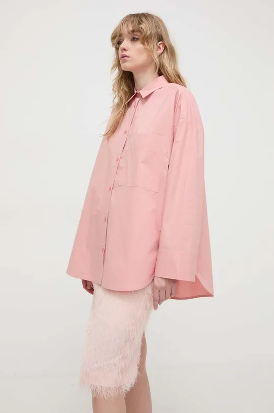 Βαμβακερό πουκάμισο By Malene Birger ροζ