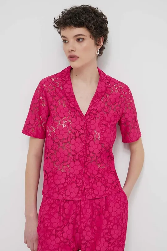 różowy Desigual koszula SIENA Damski