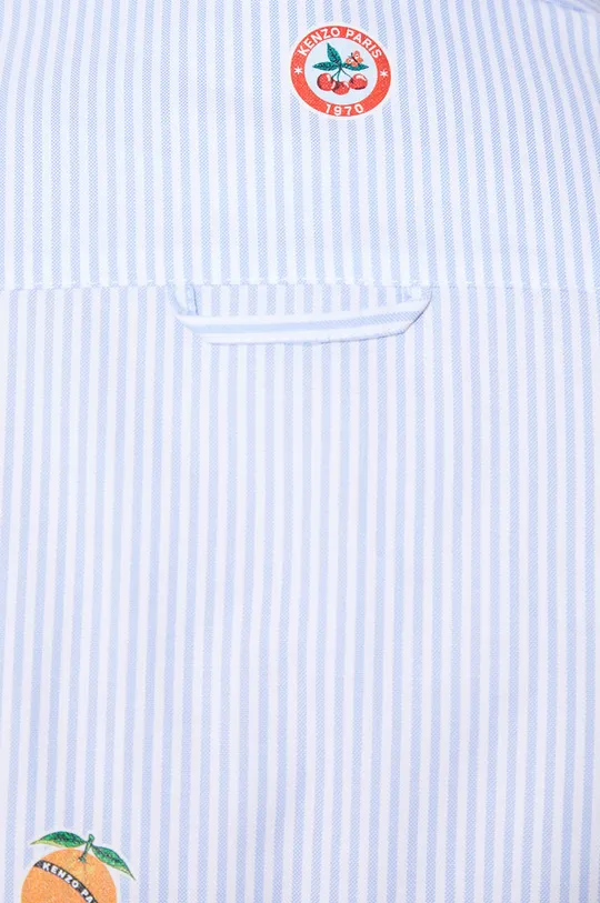 Хлопковая рубашка Kenzo Fruit Stickers Cropped Shirt Женский