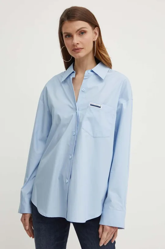 Bavlnená košeľa Miss Sixty XJ2110 L/S modrá