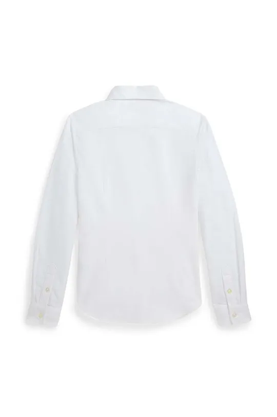 Детская хлопковая рубашка Polo Ralph Lauren белый