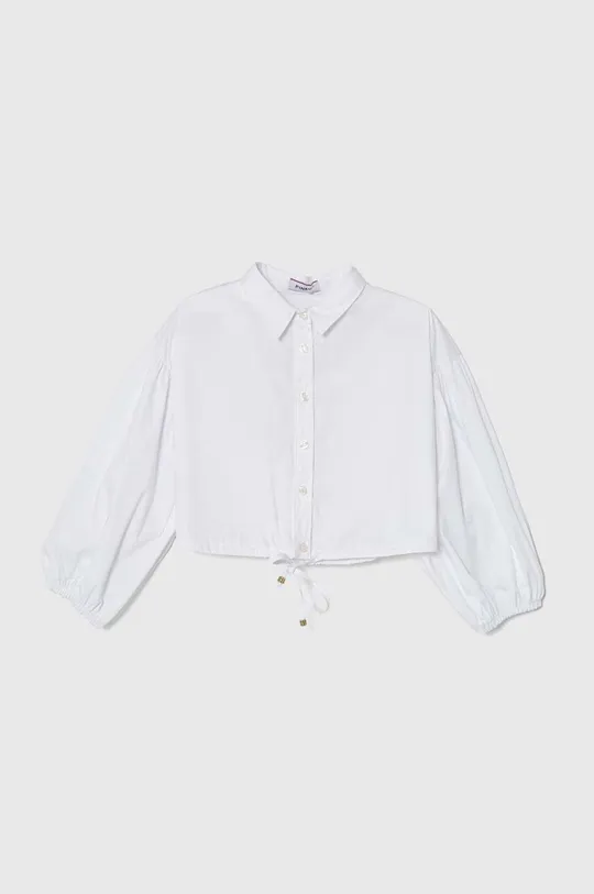Pinko Up koszula dziecięca z elastanem biały S4PIJGSI017