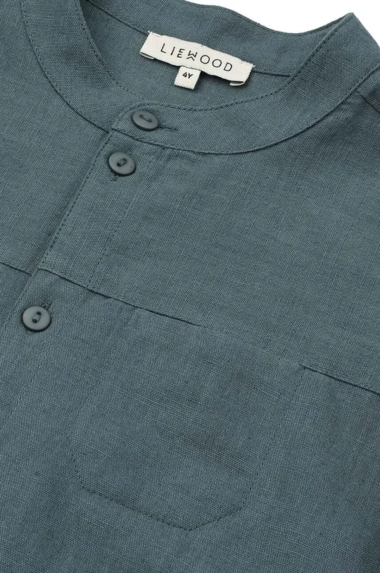 blu Liewood maglia con aggiunta di lino bambino/a Flynn Linen Shirt