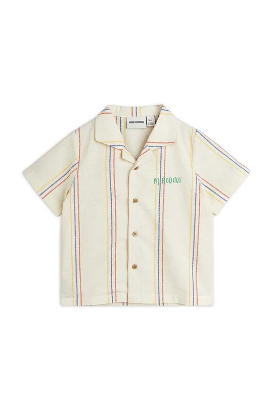 Παιδικό πουκάμισο από λινό μείγμα Mini Rodini μπεζ