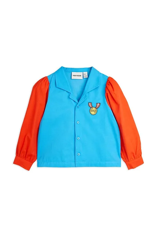 μπλε Παιδικό βαμβακερό πουκάμισο Mini Rodini Medal Παιδικά