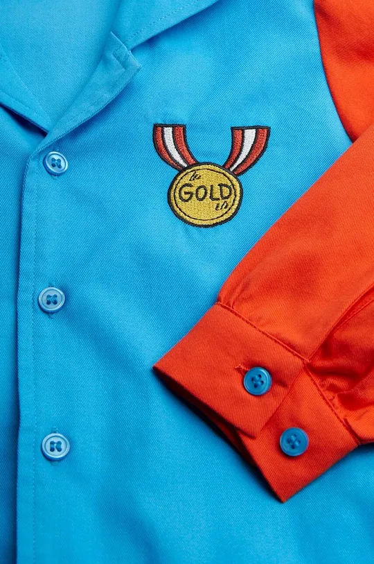 Mini Rodini koszula bawełniana dziecięca Medal 100 % Bawełna organiczna