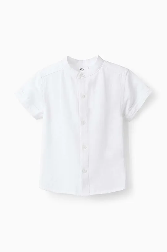 λευκό Βρεφικό πουκάμισο από λινό μείγμα zippy Παιδικά