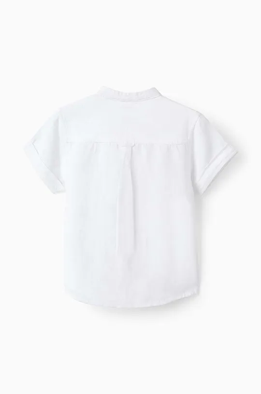 Детская рубашка с примесью льна zippy белый