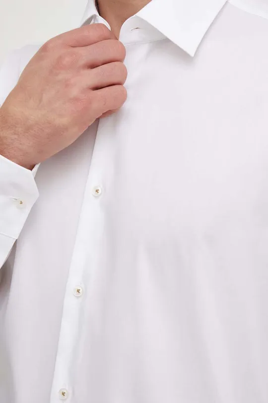Bombažna srajca BOSS bela