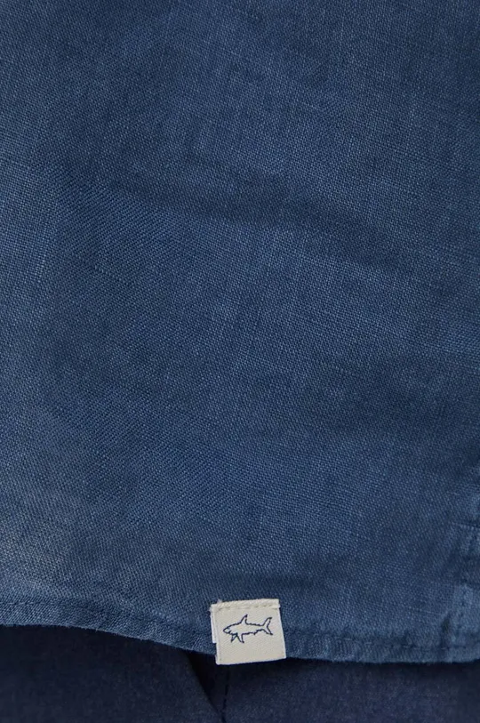 Сорочка з льону Paul&Shark темно-синій