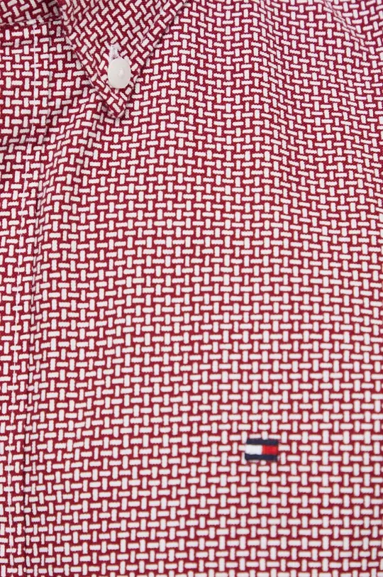 Bavlnená košeľa Tommy Hilfiger burgundské
