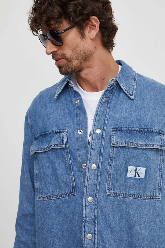 plava Traper košulja Calvin Klein Jeans Muški