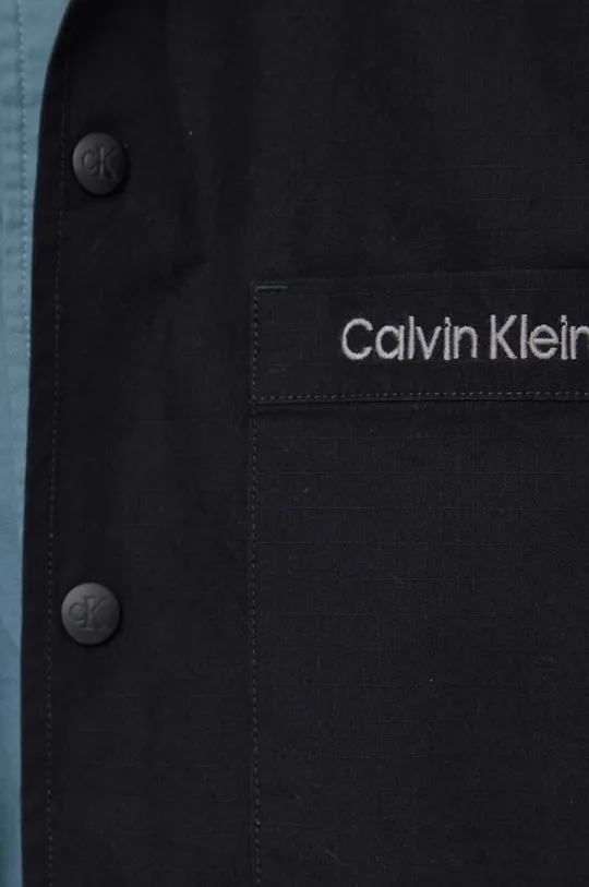 Хлопковая рубашка Calvin Klein Jeans чёрный
