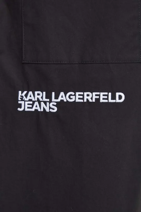 Хлопковая рубашка Karl Lagerfeld Jeans чёрный