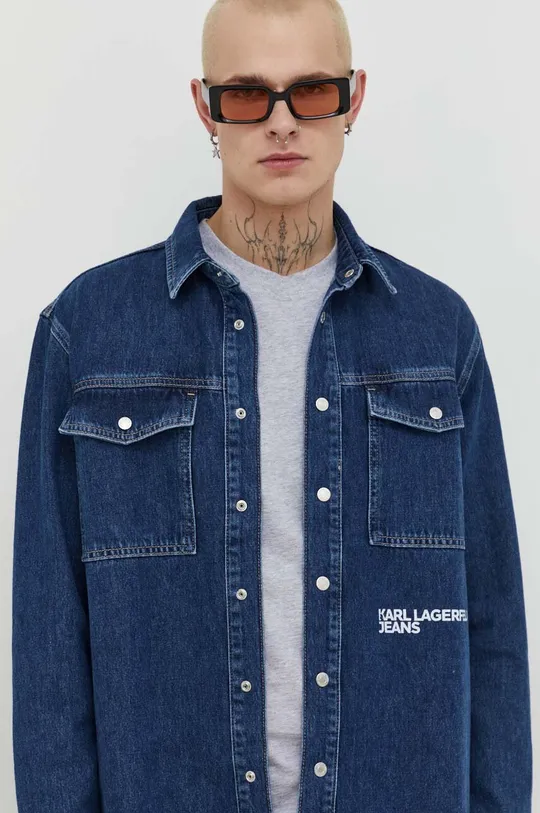 темно-синій Джинсова сорочка Karl Lagerfeld Jeans