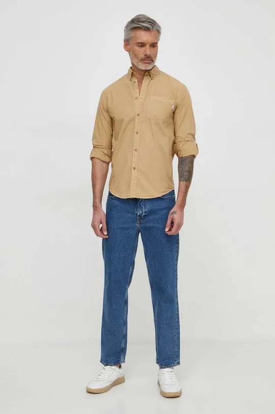 Pepe Jeans camicia in cotone Prince beige