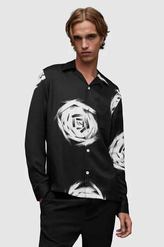 чёрный Рубашка AllSaints Rose Мужской