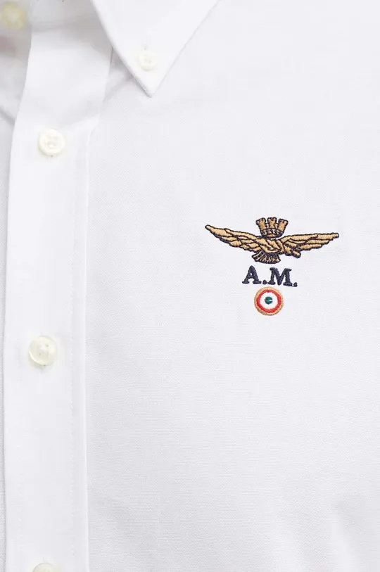 Хлопковая рубашка Aeronautica Militare белый