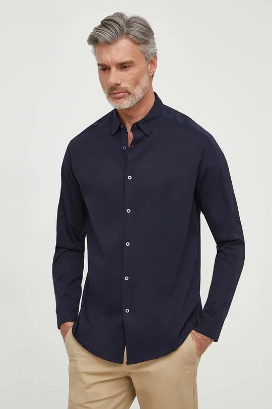 blu navy Armani Exchange camicia in cotone Uomo