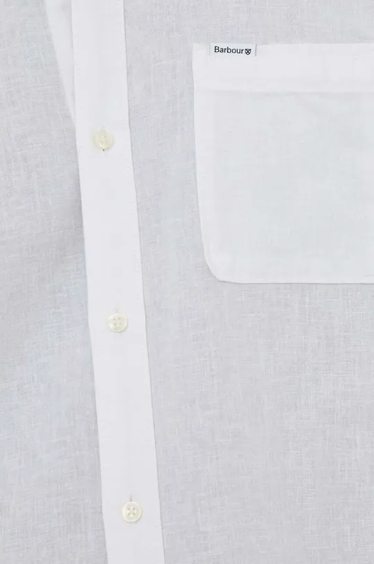 Barbour camicia di lino bianco