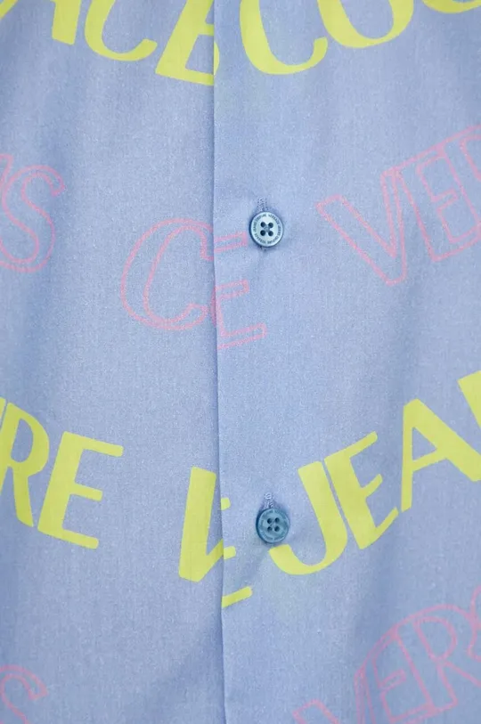 Хлопковая рубашка Versace Jeans Couture голубой