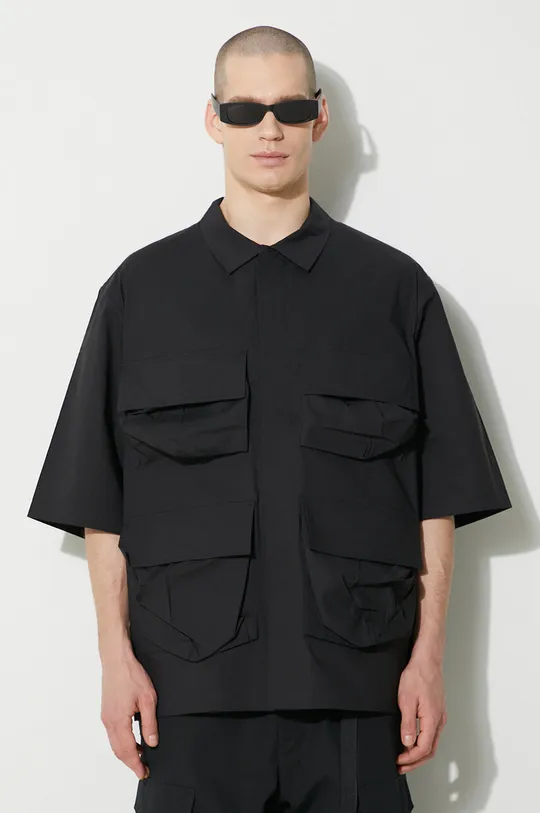 čierna Košeľa Y-3 Short Sleeve Pocket Shirt Pánsky
