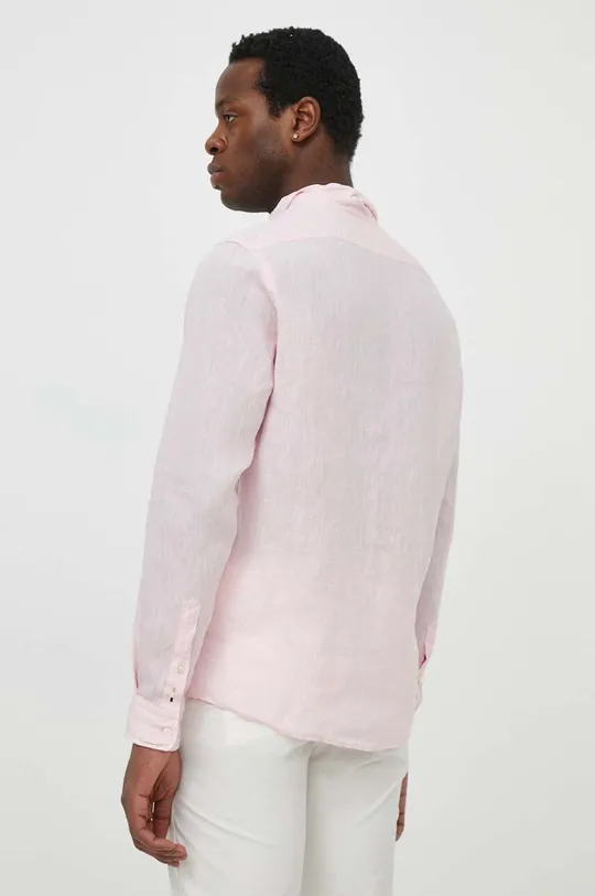 ružová Ľanová košeľa BOSS