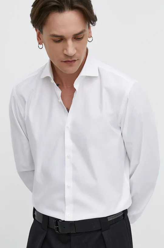 biały HUGO koszula bawełniana