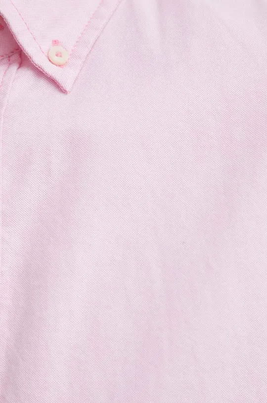 Хлопковая рубашка United Colors of Benetton розовый