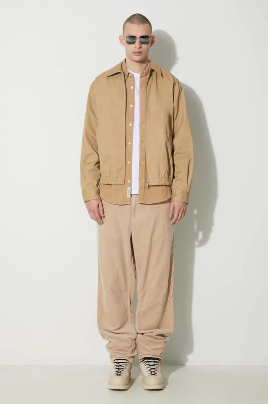 Carhartt WIP camicia in velluto a coste Longsleeve Madison Fine Cord Shirt beige