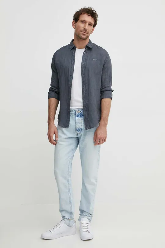 Lanena srajca Pepe Jeans PAYTTON 100 % Lan